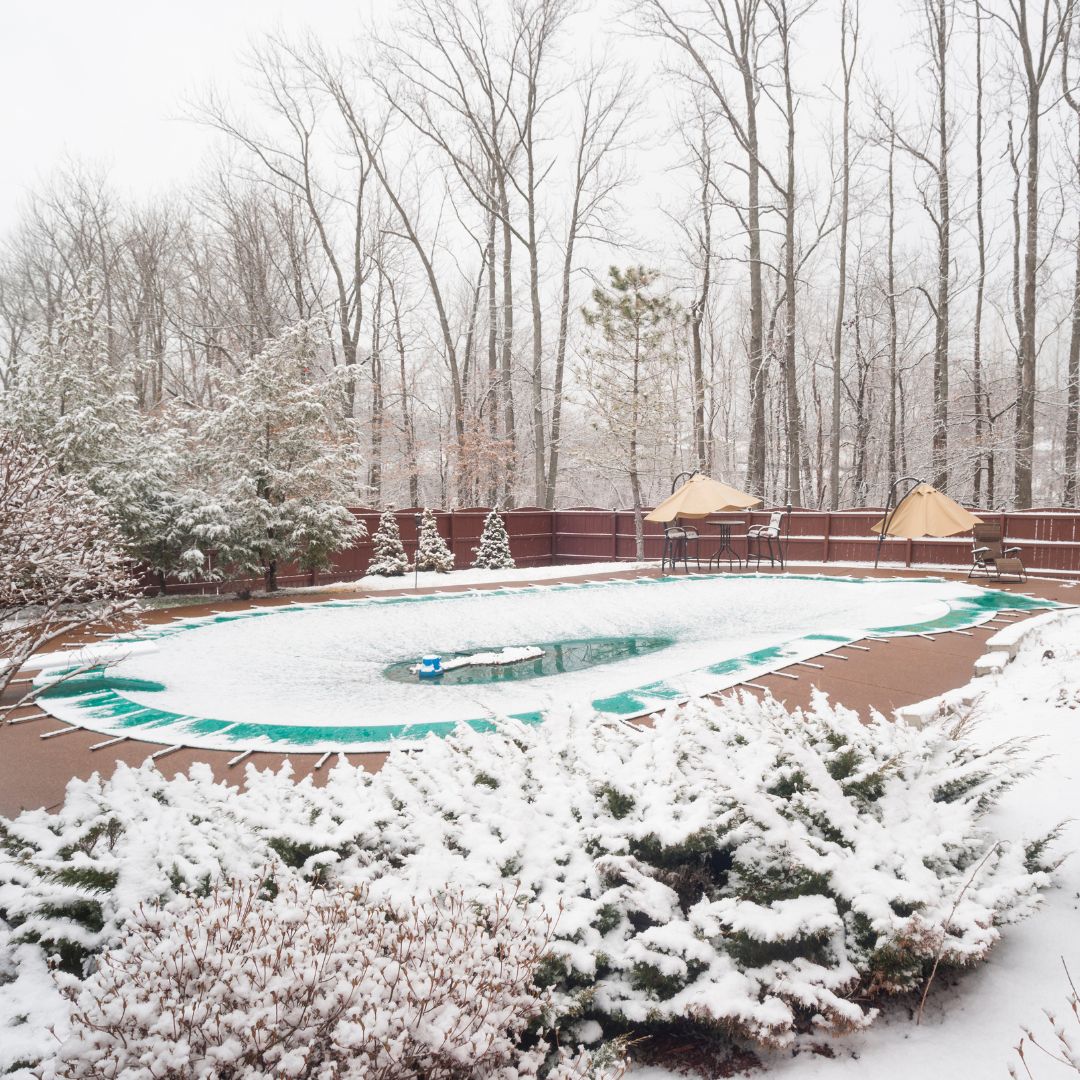 pool cover during winter